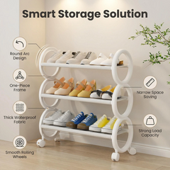 Round Multi-Layer Narrow Dustproof Shoe Rack