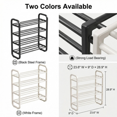 Curved Multi-Layer Quick Assembly Shoe Rack