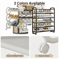 Round Multi-Layer Narrow Dustproof Shoe Rack