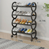 Round Multi-Layer Narrow Dustproof Shoe Rack