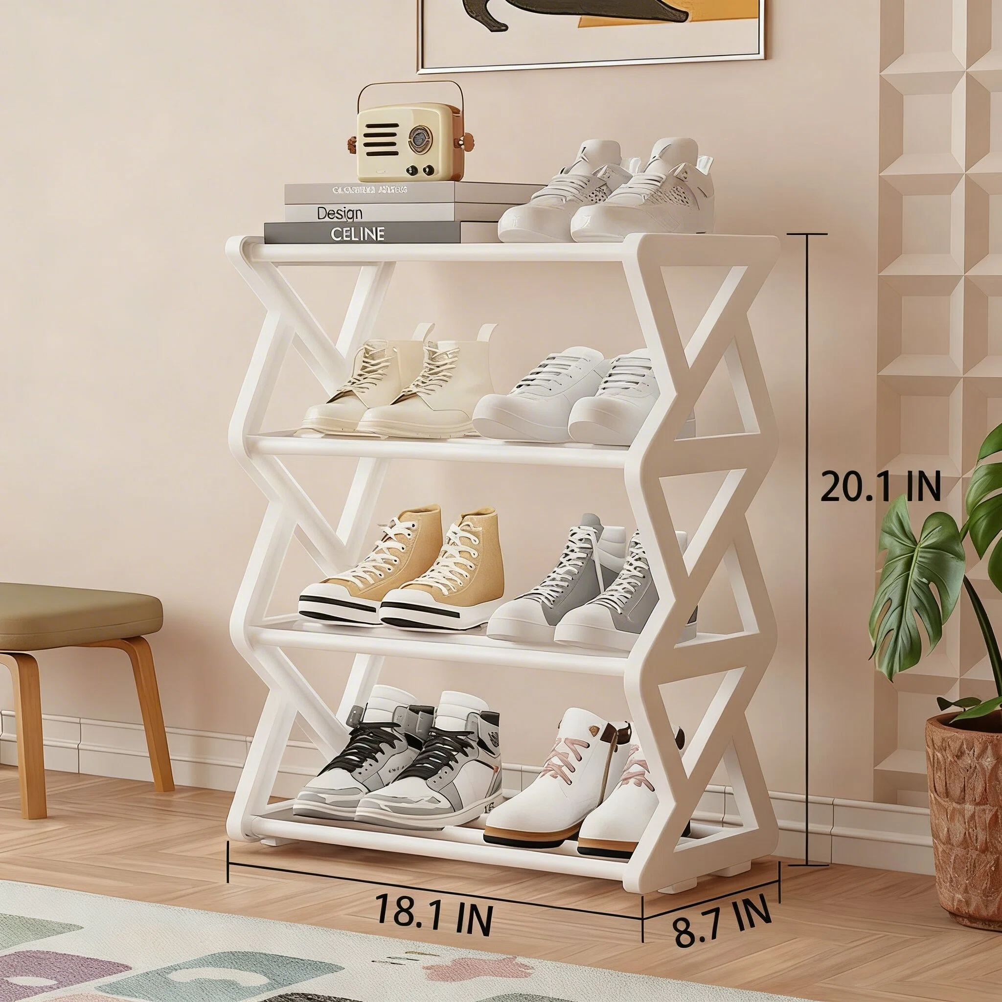 Triangular Multi-Layer Simple Shoe Rack