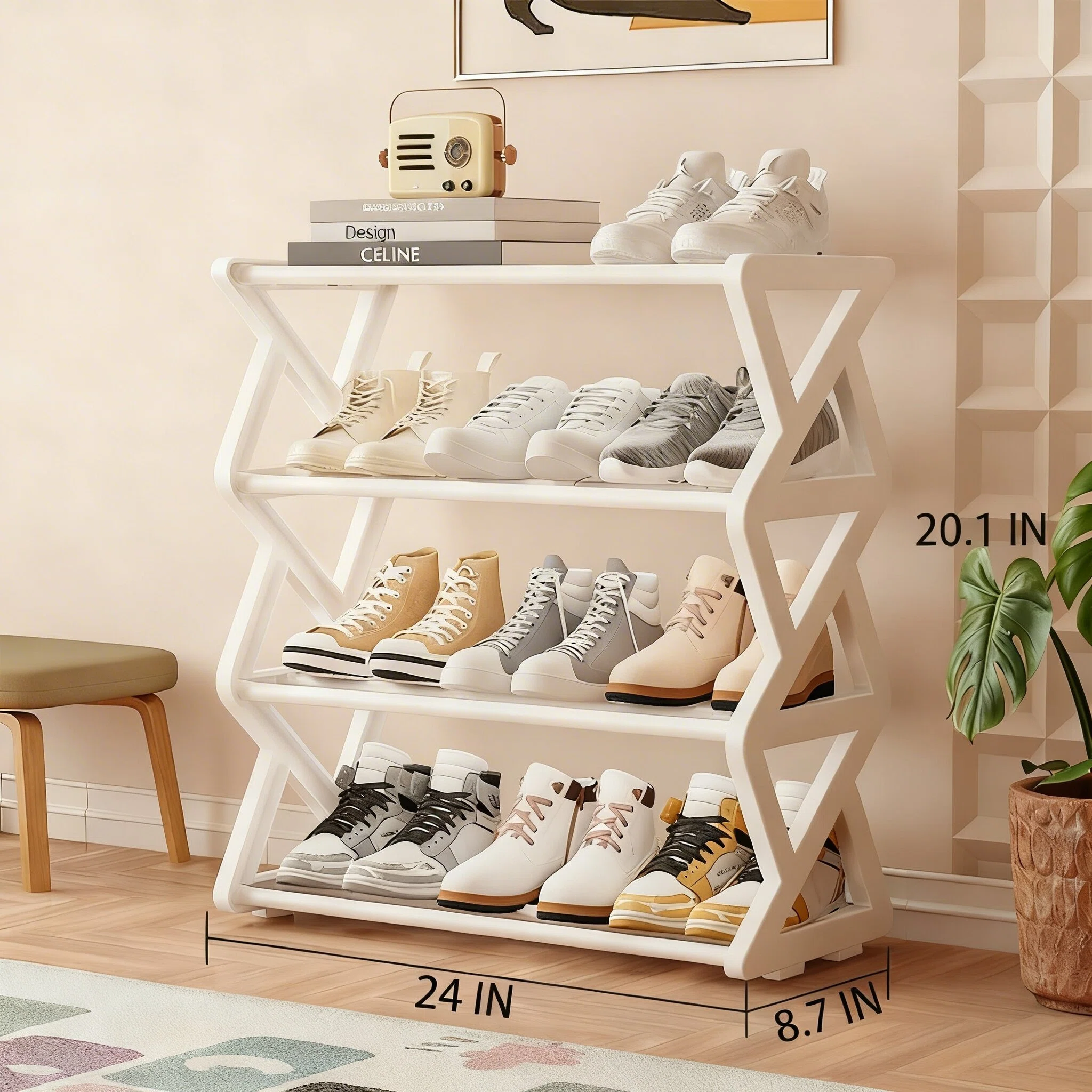 Triangular Multi-Layer Simple Shoe Rack
