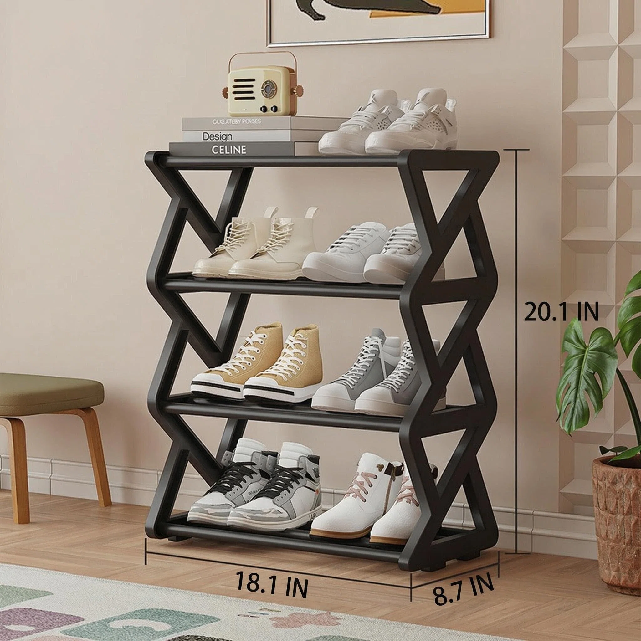 Triangular Multi-Layer Simple Shoe Rack