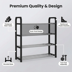 Angled Multi-Layer Dustproof Shoe Rack